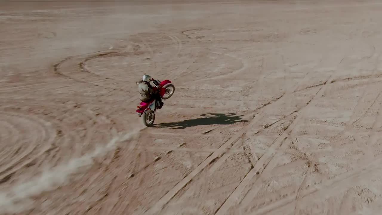 Stock Video Cool Aerial Tracking Shot Of A Motorcyclist Live Wallpaper For PC - Free Download