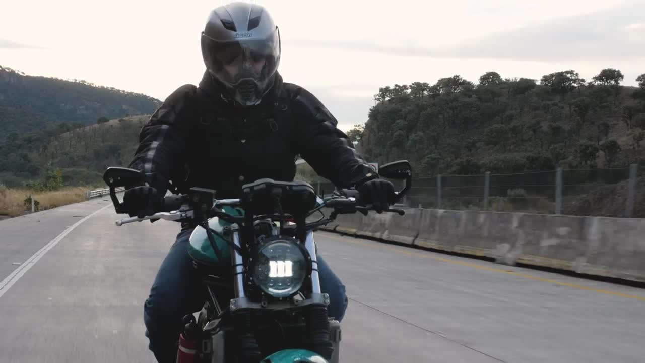 Stock Video Front View Of A Biker On Highway Live Wallpaper For PC - Free Download