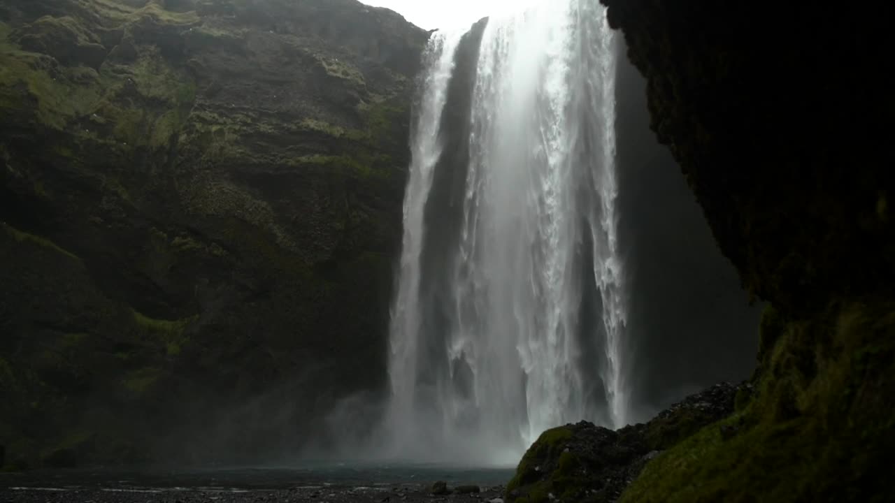 Stock Video Large Waterfall Over Cliffs Animated Wallpaper - Free Download