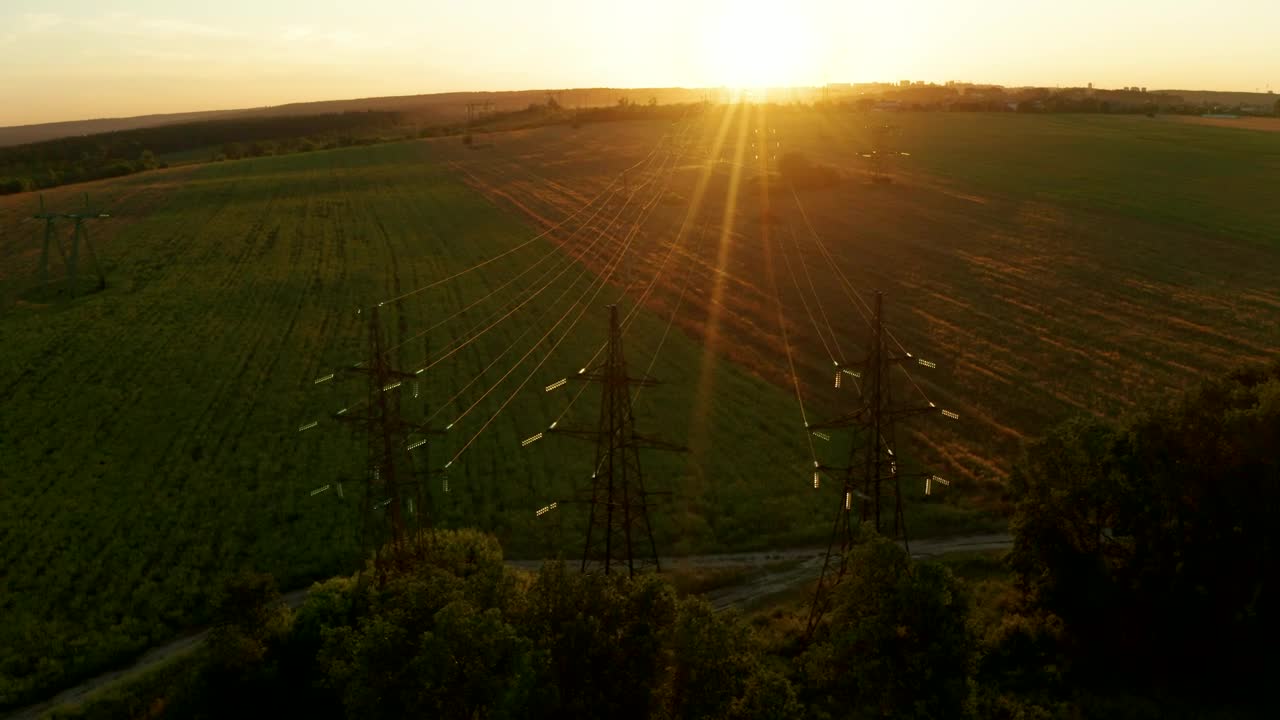 Stock Video Field And Powerlines Live Wallpaper For PC - Free Download