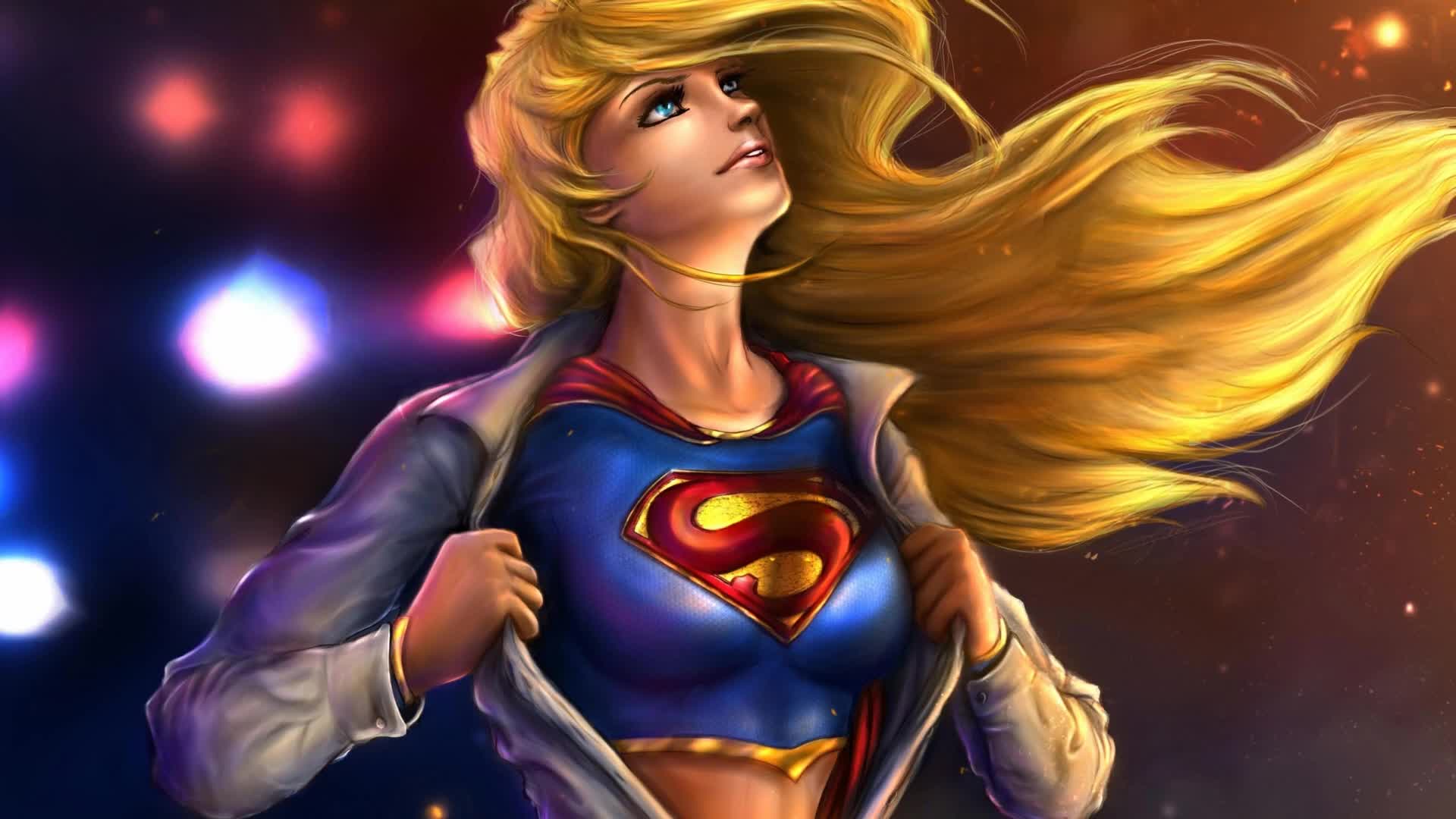 Beautiful  Blonde  Supergirl  Live  Wallpaper - Free Download