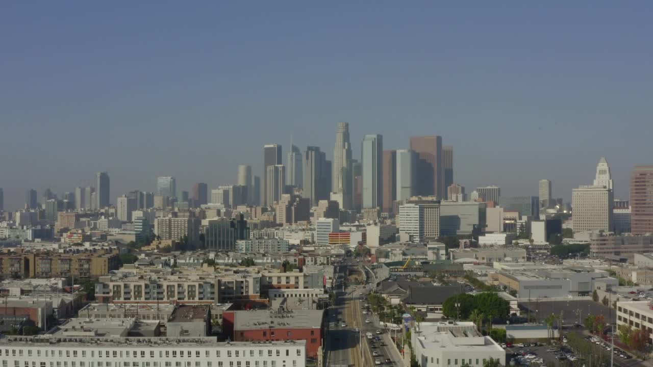 Stock Video Downtown Los Angeles Skyline In California Live Wallpaper For PC - Free Download