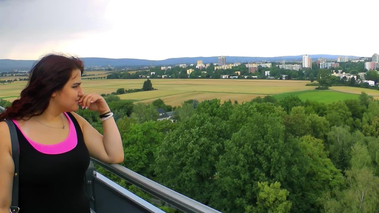 Stock Video Girl Looking At The Landscape From A Viewpointpe From A Live Wallpaper For PC - Free Download
