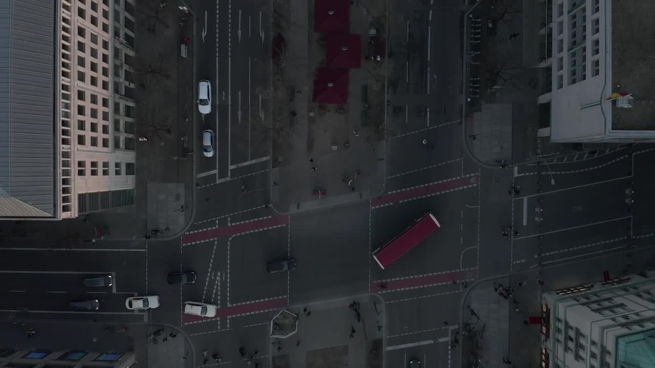 Stock Video Intersection Of Streets And Buildings Aerial Shot Animated Wallpaper - Free Download