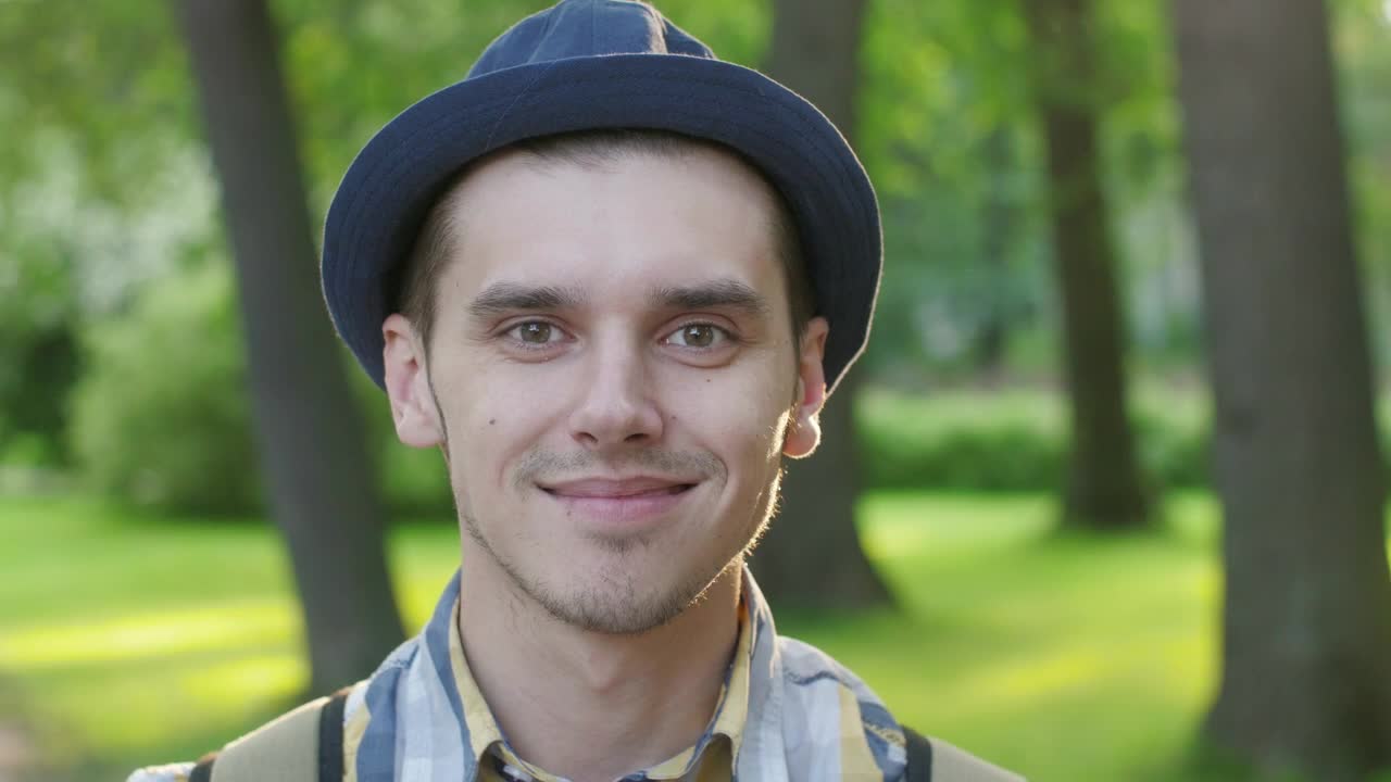Stock Video Man Winking While Wearing A Ha Animated Wallpaper - Free Download