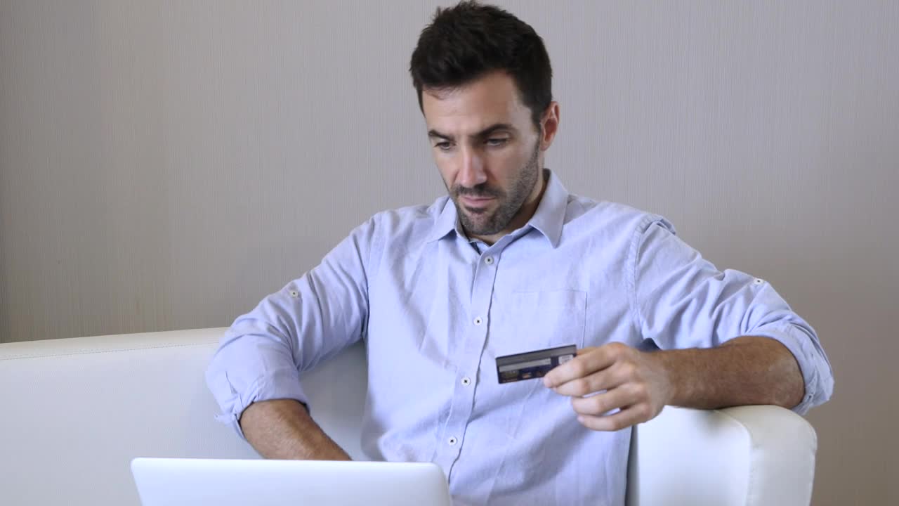 Stock Video Man Shopping Online With His Credit Card Dat Animated Wallpaper - Free Download