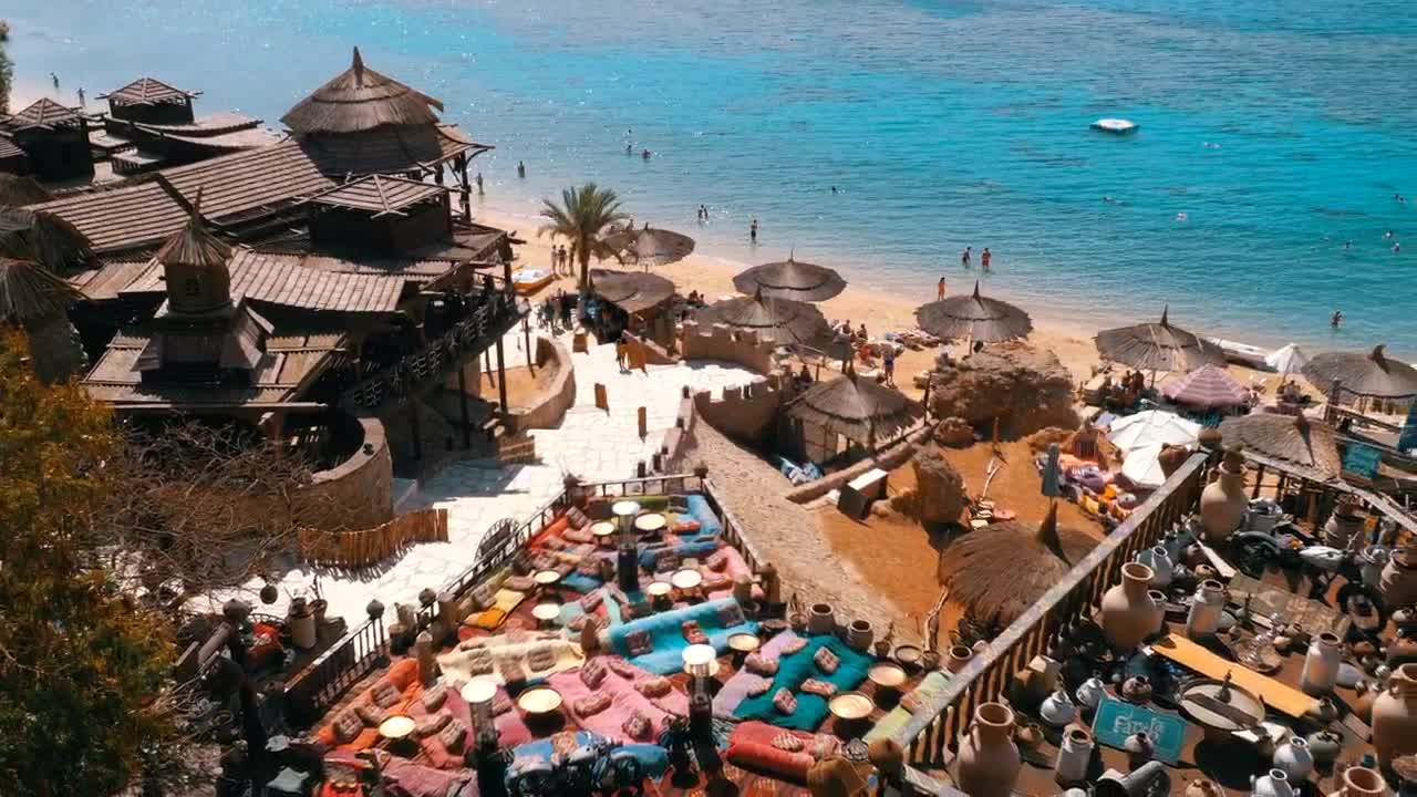 Stock Video Beach With Umbrellas And A Pier Live Wallpaper For PC - Free Download