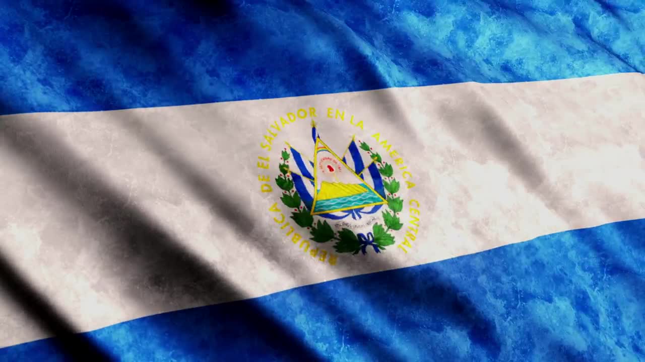 Stock Video El Salvador Flag While Is Waving Live Wallpaper For PC - Free Download