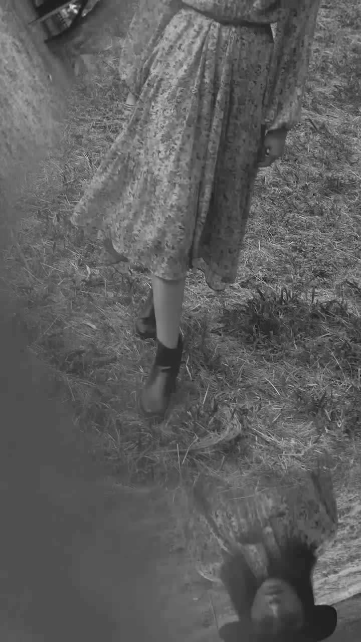 Stock Video Mysterious Woman Walking In A Forest In Black And White Live Wallpaper - Free Download