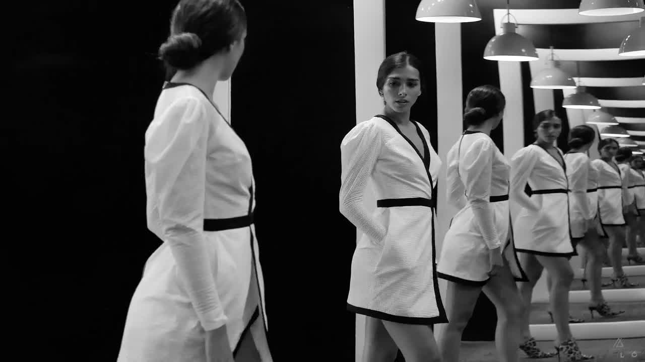 Stock Video Fashion Model In Front Of Multiple Mirrors Live Wallpaper For PC - Free Download