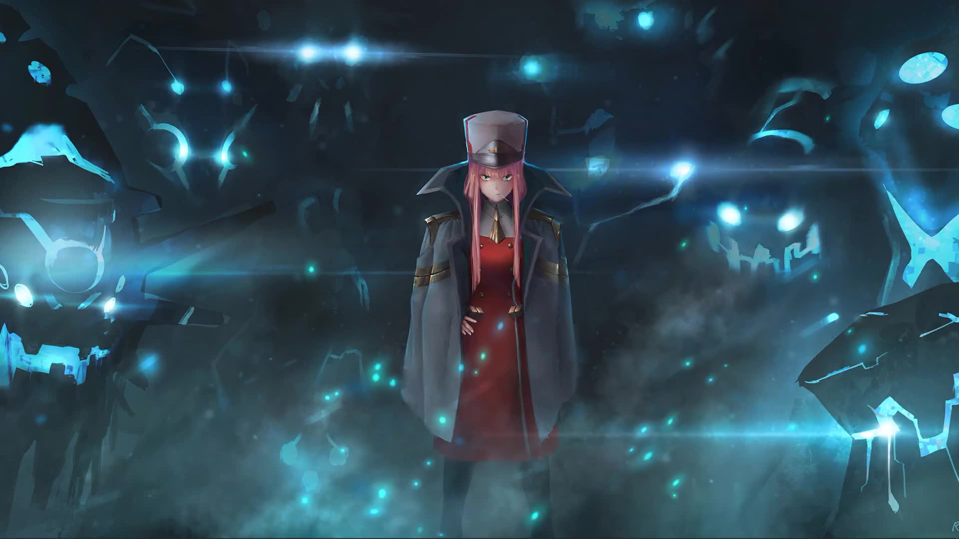 Zero Two Girl And Shadow Monsters Anime Girl Live Wallpaper - Free Download
