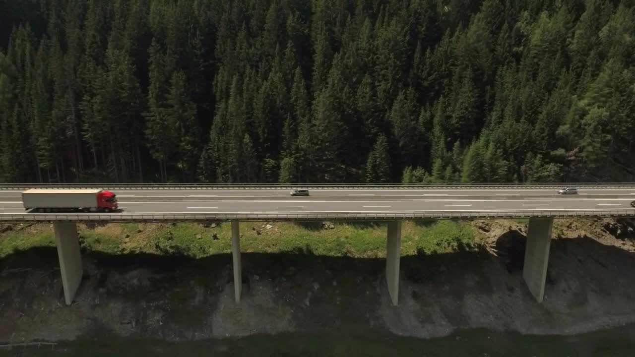 Stock Video Flyover Of Tall Mountain Highway Along River Live Wallpaper For PC - Free Download