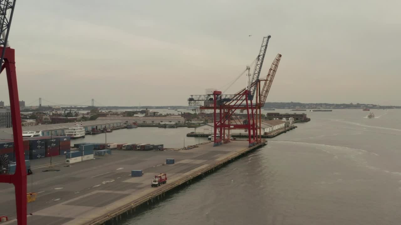 Stock Video Loading Port With Cranes Containers And Ships Animated Wallpaper - Free Download