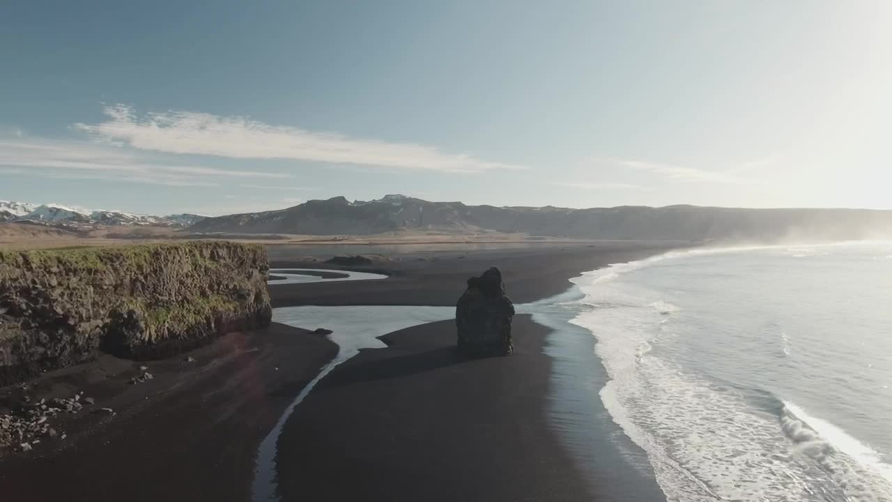 Stock Footage Waves Breaking On A Volcanic Beach Live Wallpaper - Free Download