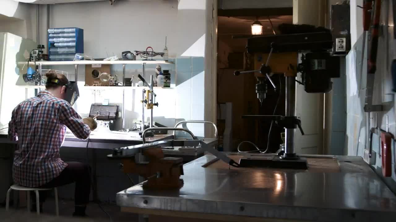 Stock Footage Welder Working At A Bench Live Wallpaper - Free Download