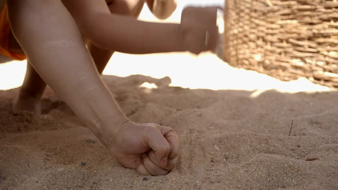 Stock Video Hands Playing In The Sand Animated Wallpaper - Free Download