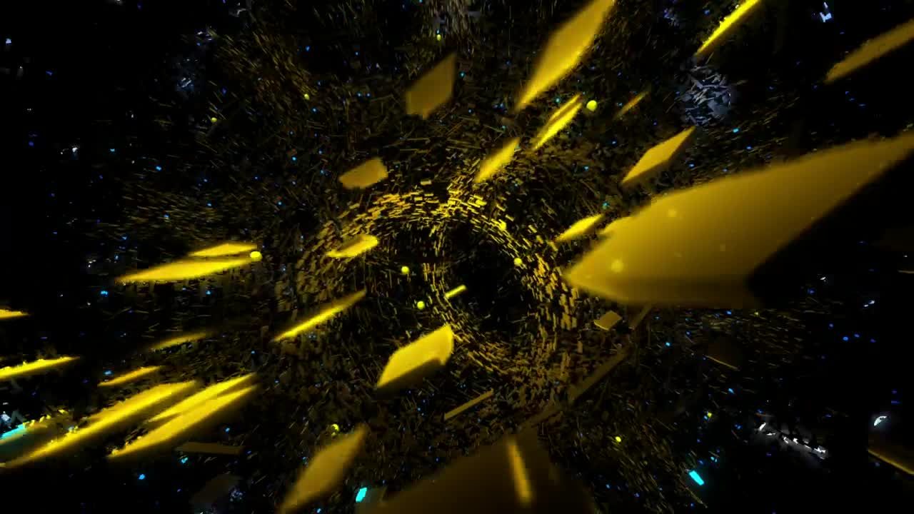 Stock Video Flying Between Yellow Rectangles D Animation Live Wallpaper For PC - Free Download