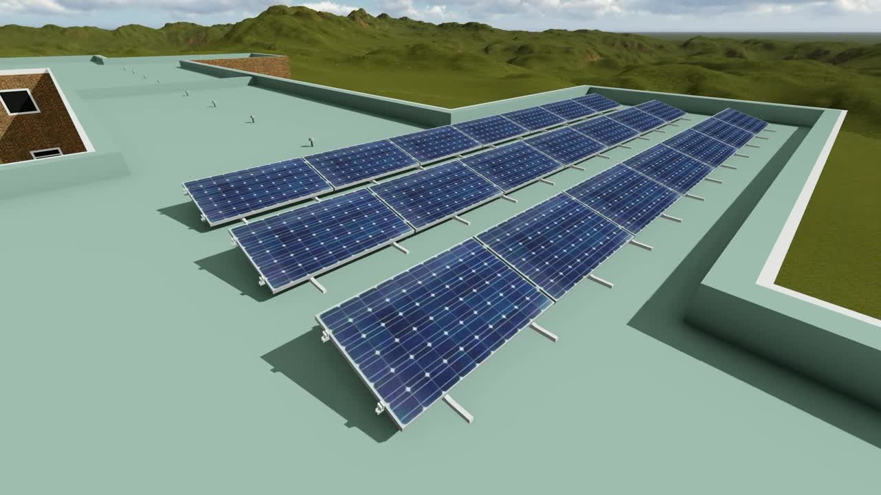 Free Stock Video Roof Of A D Building With Solar Panels Live Wallpaper - Free Download