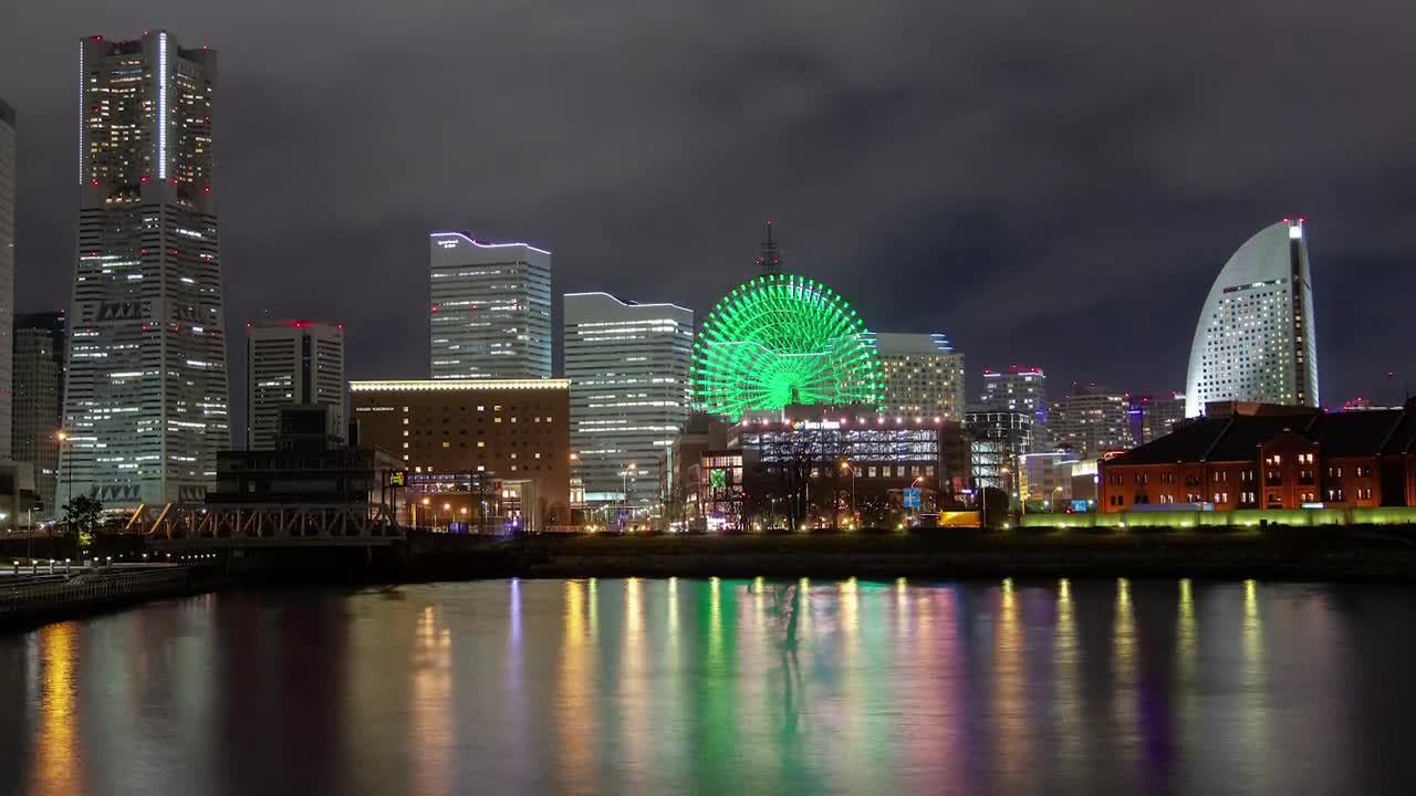 Free Stock Video Yokohama City Landscape At Night Live Wallpaper - Free Download