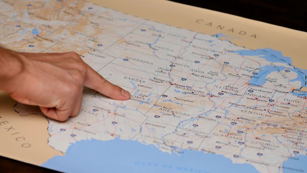 Video Stock Person Searching With His Finger A Place On A Map Live Wallpaper Free - Free Download