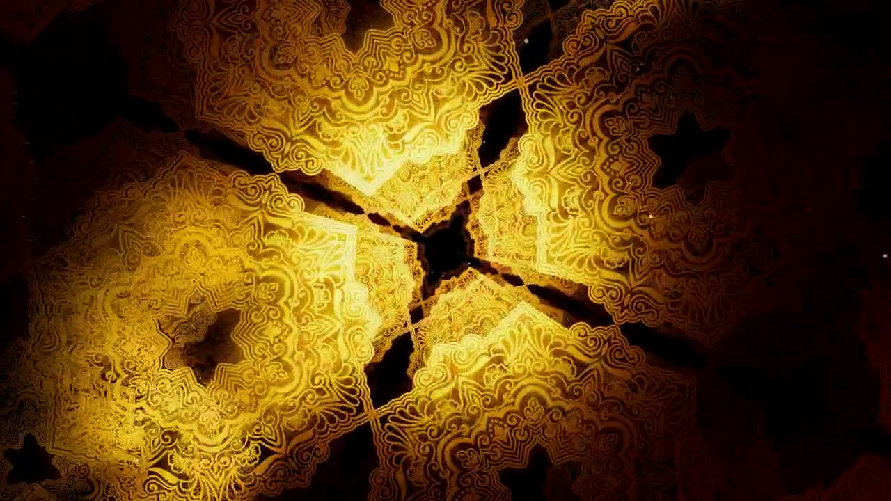 Free Stock Video Rotating Classic Golden Islamic Patterns D Live Wallpaper - Free Download