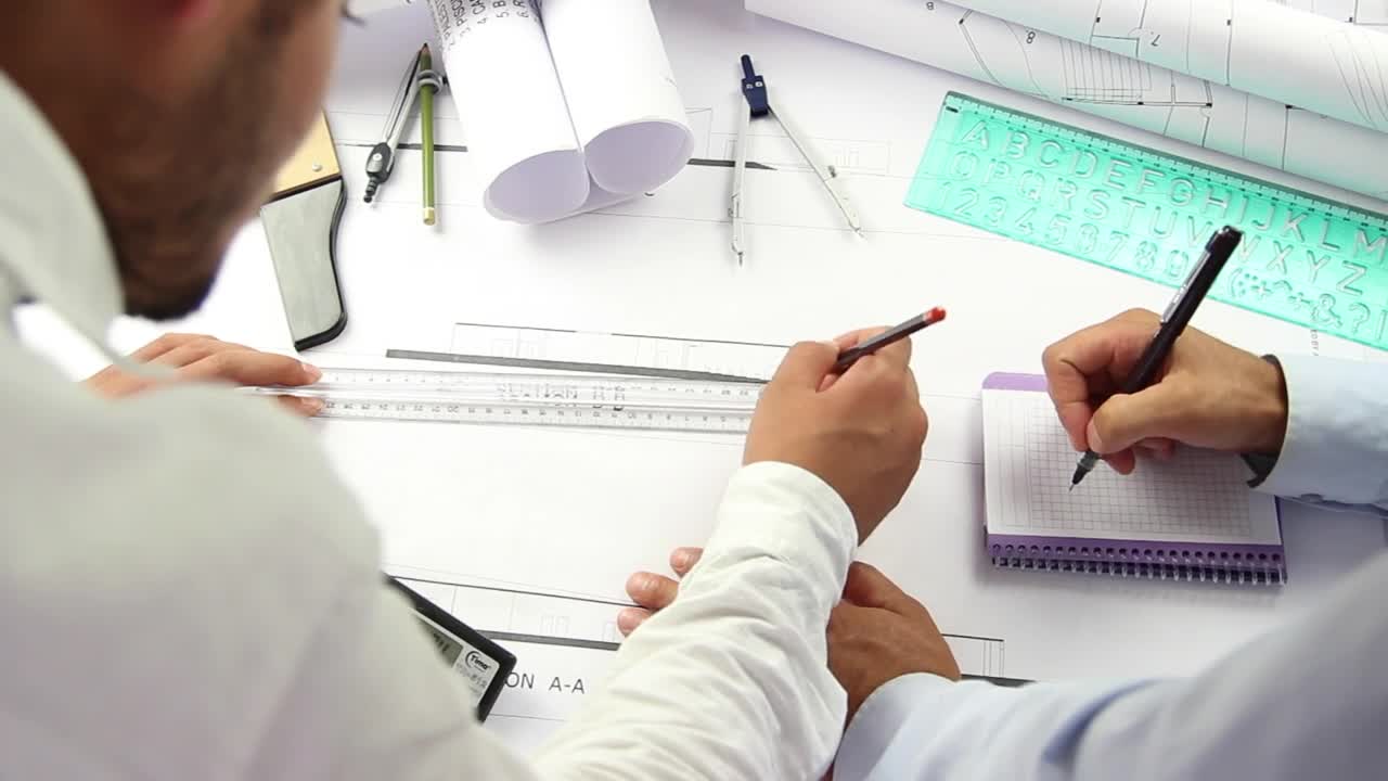 Free Stock Video Two Architects Working With Planes Live Wallpaper - Free Download