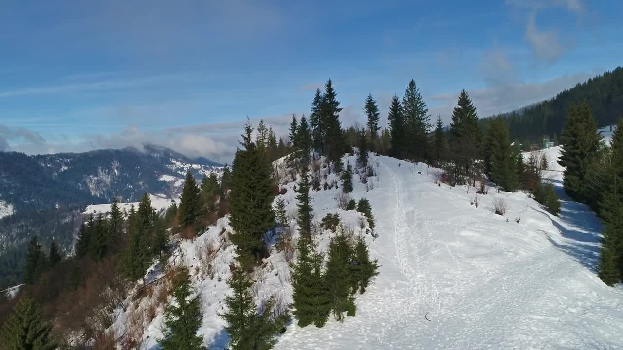 Free Video Stock Snowy Path In A Winter Mountain Live Wallpaper - Free Download