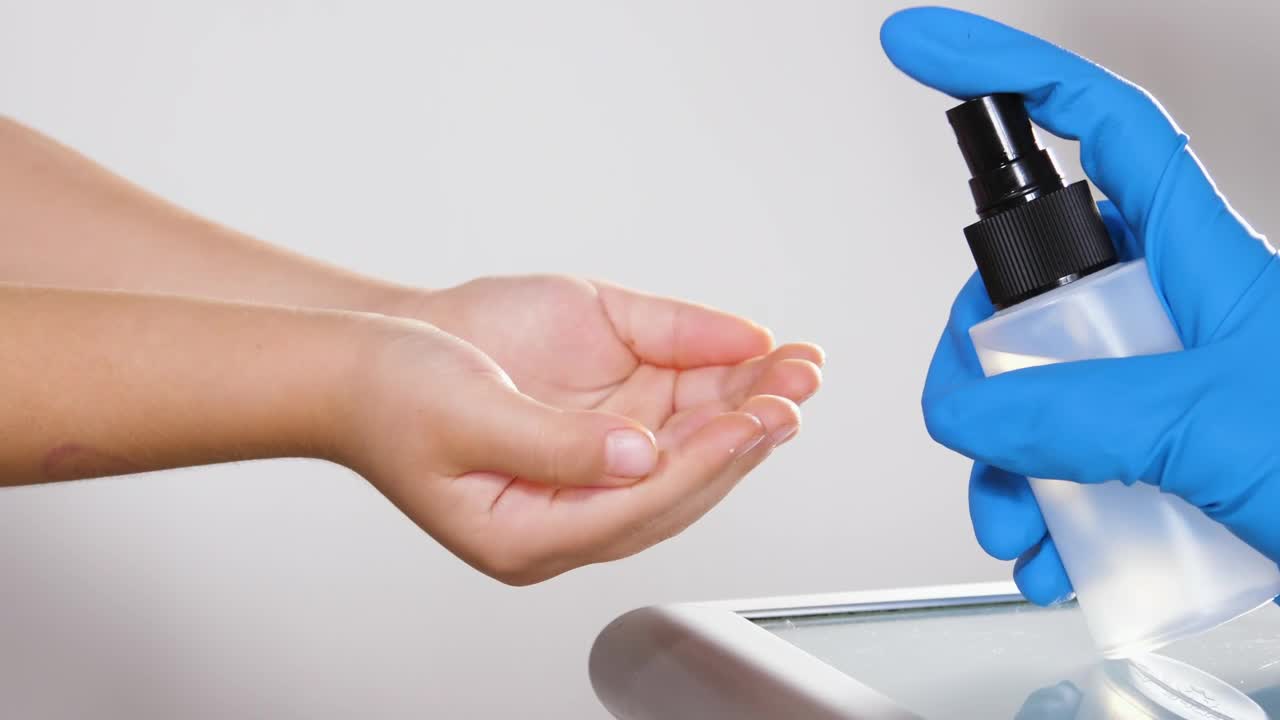 Free Stock Video Sanitizing Children Hands With Sprayer Live Wallpaper - Free Download