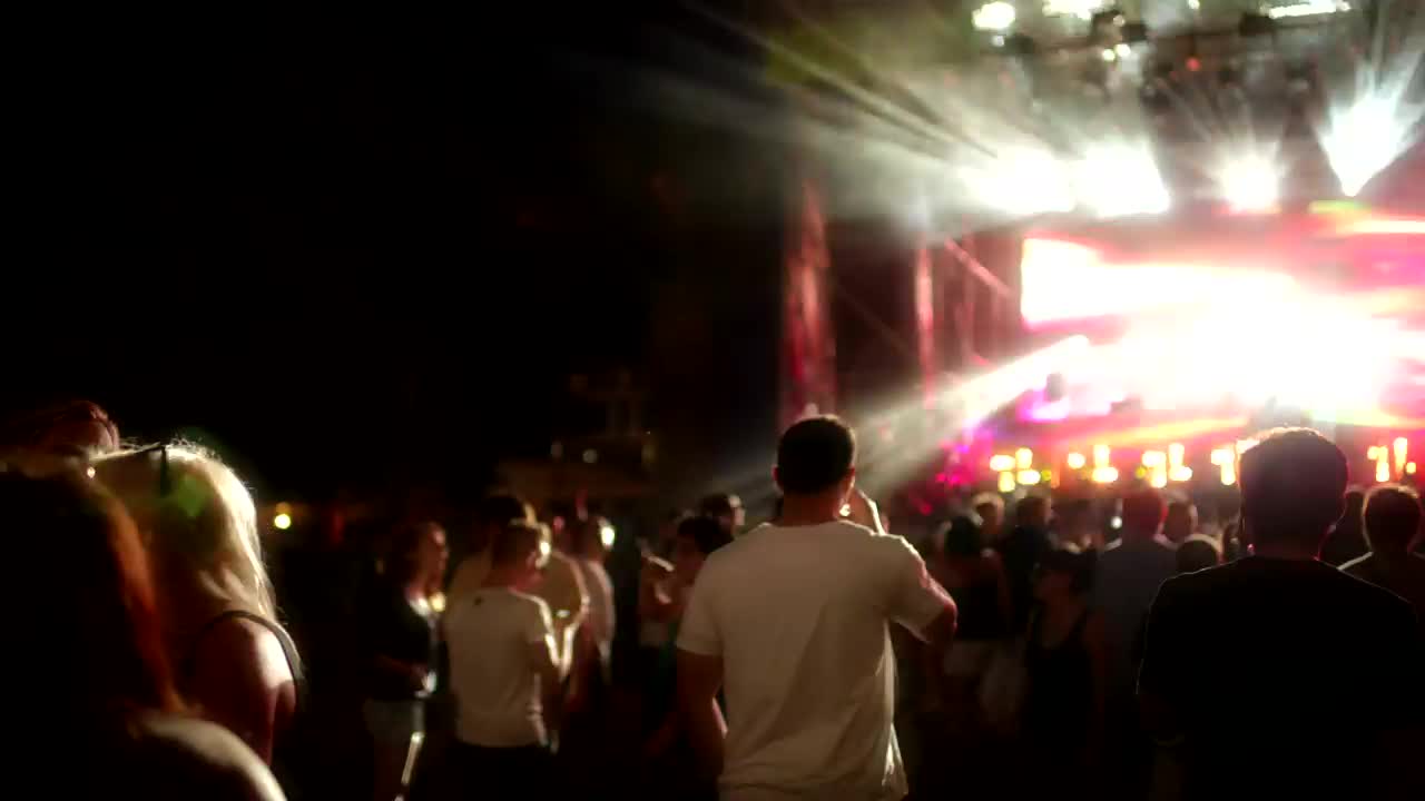 Stock Video People Dancing At A Music Festival Live Wallpaper - Free Download