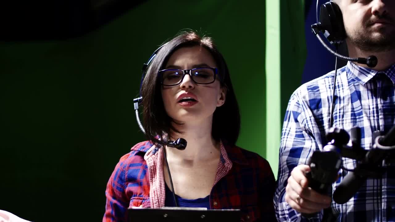 Stock Video Female Stage Manager Given Instructions To Crew Live Wallpaper For PC - Free Download