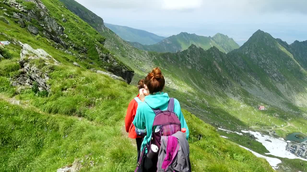 Stock Video Group Of Women Hiking In The Top Of The Mountain Live Wallpaper For PC - Free Download