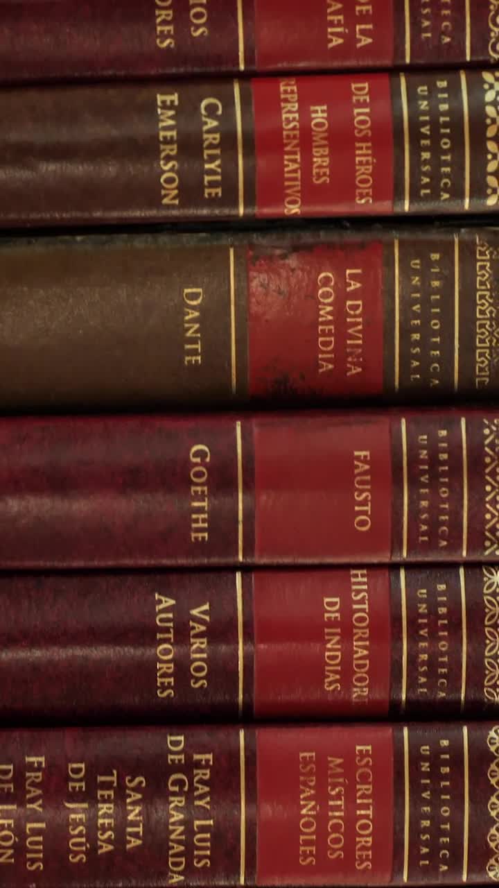Free Video Stock Spines Of An Encyclopedia Of Classic Books Live Wallpaper - Free Download
