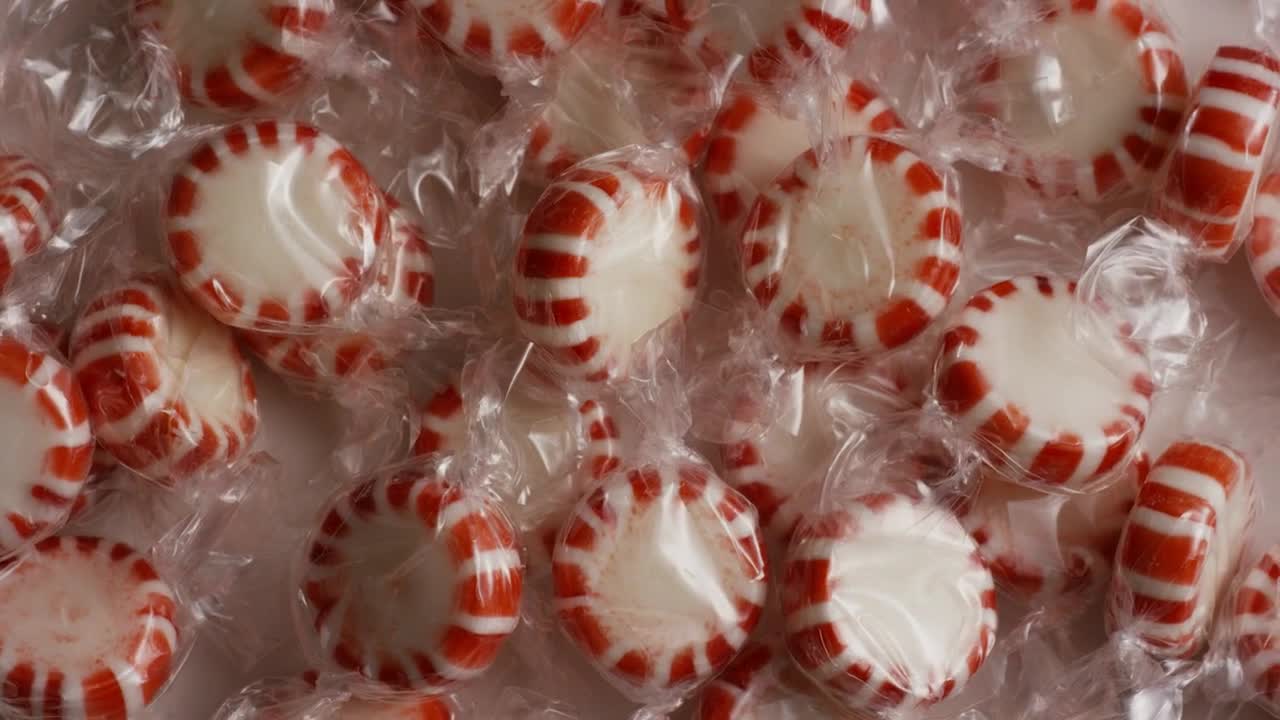 Free Video Stock Spearmint Candies In Plastic Packaging Live Wallpaper - Free Download
