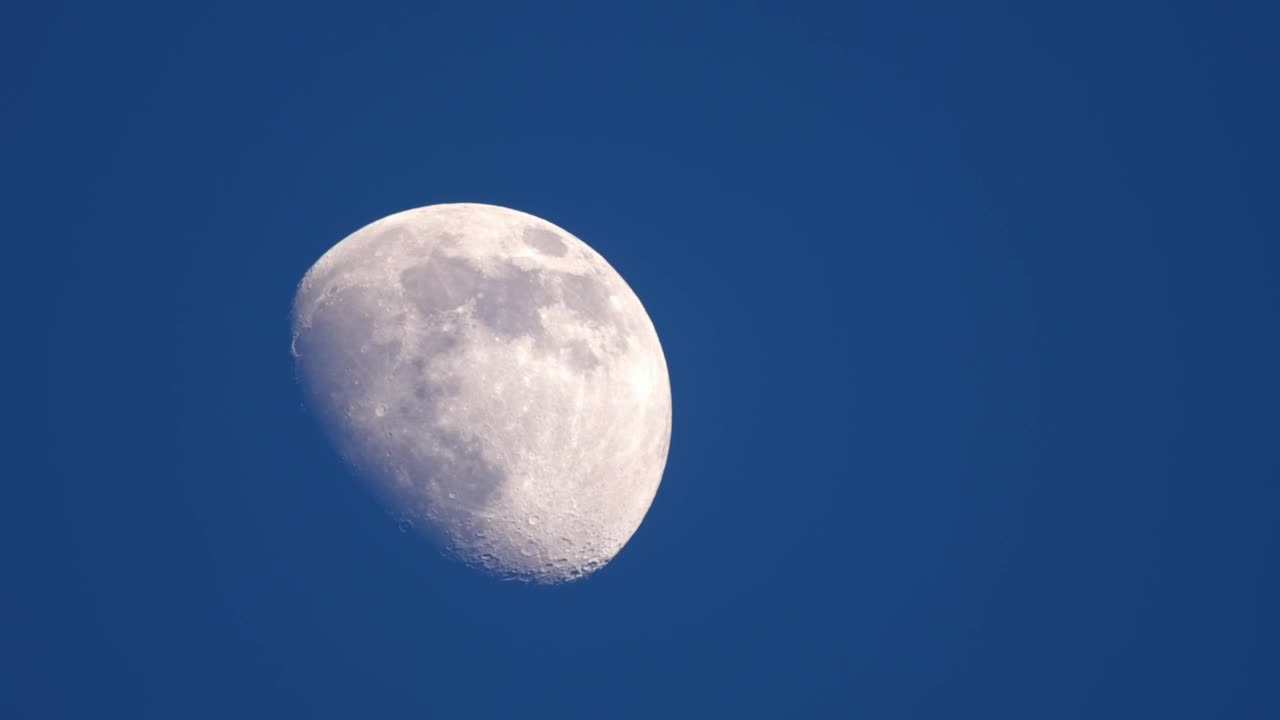 Stock Video Half Moon In The Blue Sky Live Wallpaper For PC - Free Download