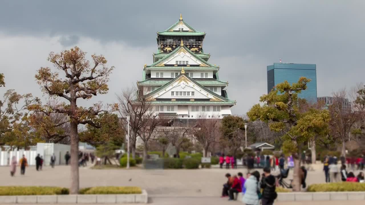 Stock Video Osaka Old Temple Time Lapse Live Wallpaper - Free Download