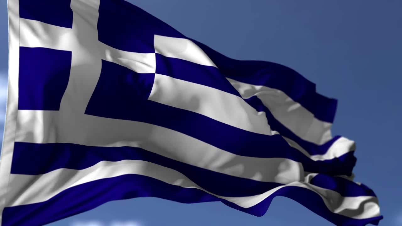 Stock Video Flag Of Greece Waving By The Wind Slow Motion Live Wallpaper For PC - Free Download