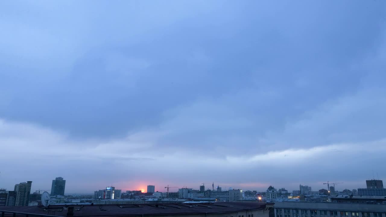 Free Video Stock sunset and fireworks in the city sky Live Wallpaper - Free Download