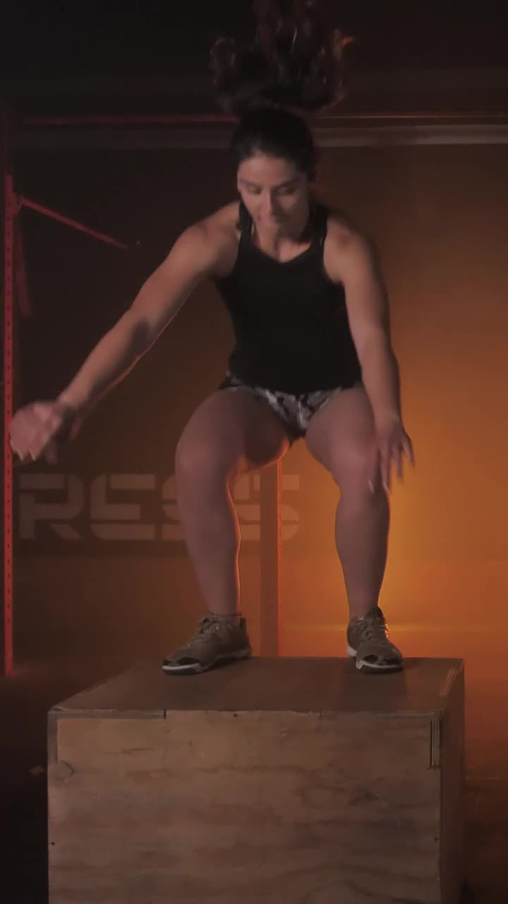 Free Stock Video Young Fitness Woman Jumping A Box In Her Workout Live Wallpaper - Free Download