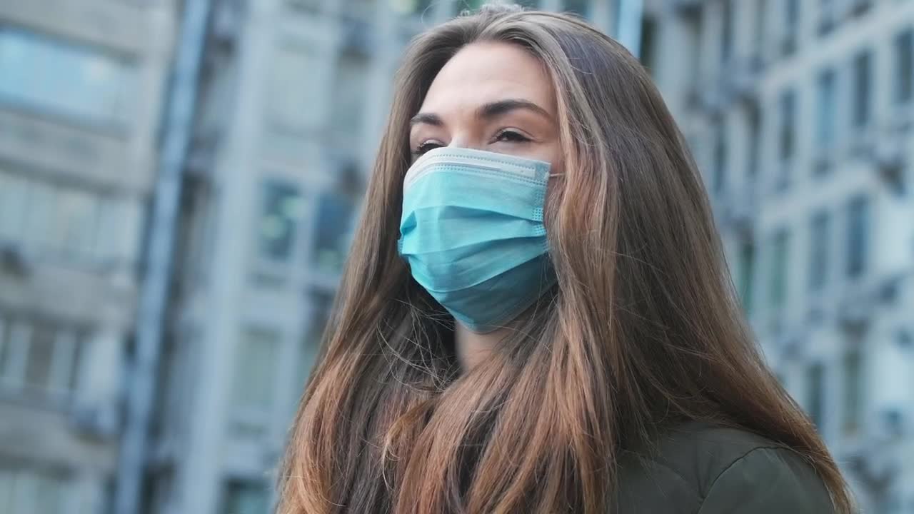 Stock Video Girl With Protective Mask Live Wallpaper For PC - Free Download