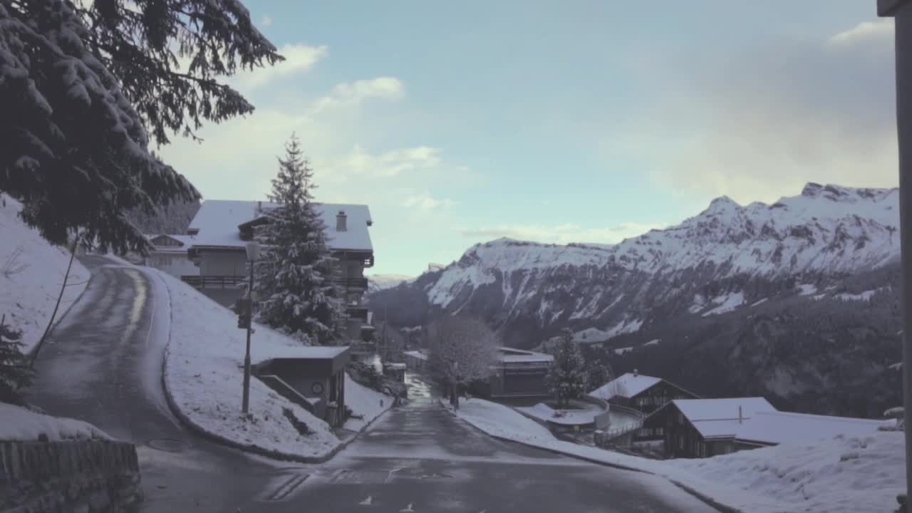 Free Video Stock Streets Of A Small Snow Covered City Live Wallpaper - Free Download