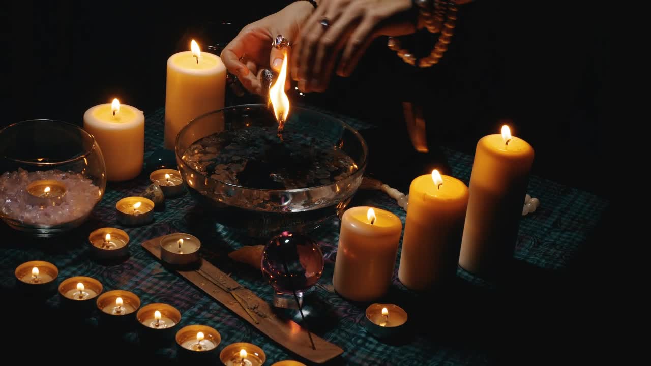 Stock Video Black Magic Ritual In A Dark Room Live Wallpaper For PC - Free Download