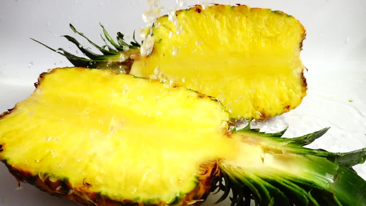 Stock Video Halved Pineapple Under A Tap Live Wallpaper For PC - Free Download