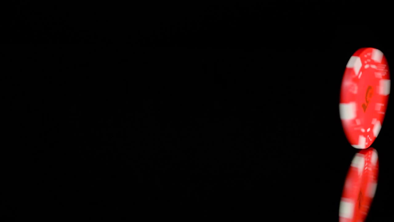 Video Stock Poker Chip Spinning On A Black Background Live Wallpaper Free - Free Download