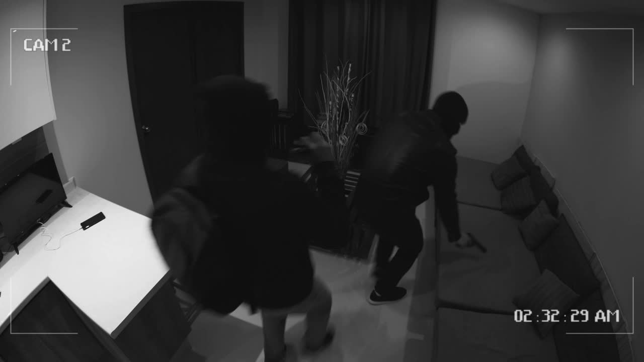 Free Stock Video Two Thieves Recorded On A Security Camera Live Wallpaper - Free Download