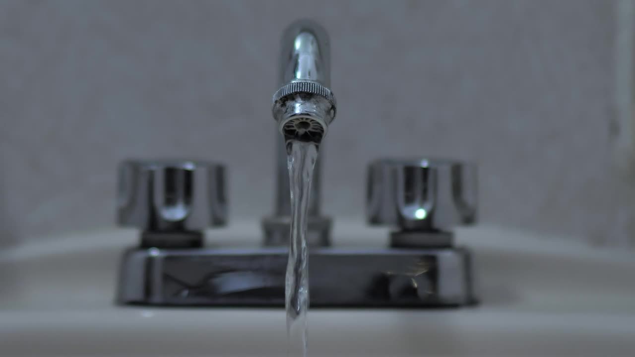 Stock Footage Water Coming Out Of A Tap In A Sink Live Wallpaper - Free Download