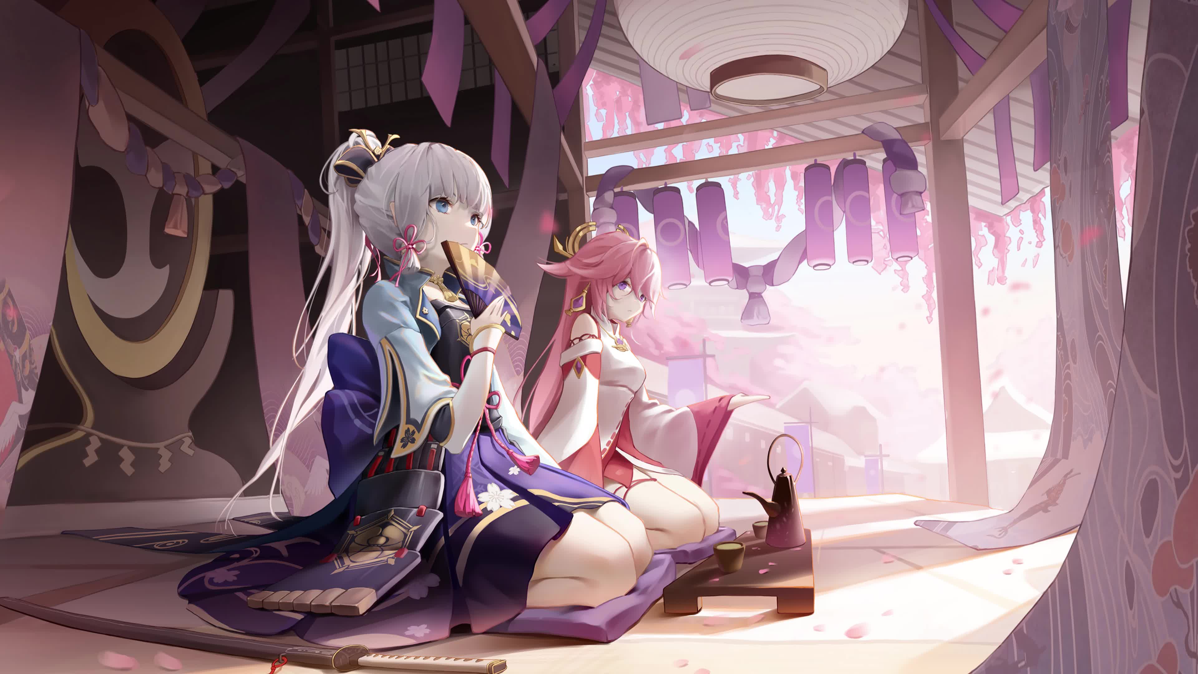 Genshin Impact Kamisato Ayaka Guuji Yae Inazuma Cybust - Free Download