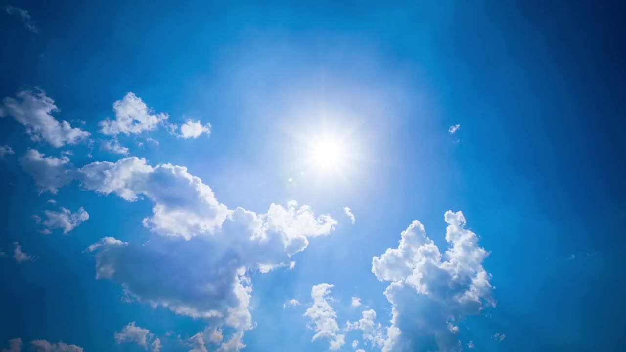 Free Stock Video Shining Sun In The Sky Surrounded By Moving Clouds Live Wallpaper - Free Download