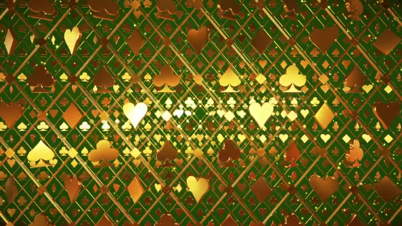 Stock Video Golden Poker Figures Pattern D Animation Live Wallpaper For PC - Free Download