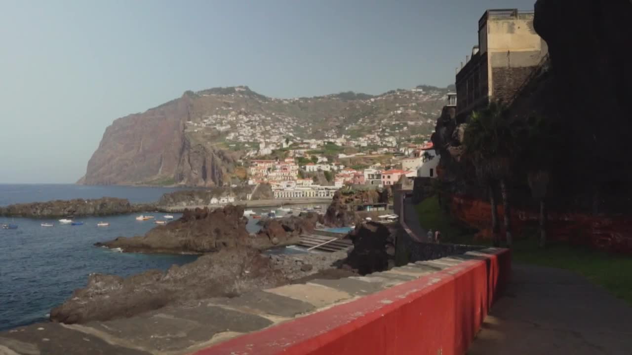 Free Video Stock the viewpoint of a coastal city Live Wallpaper - Free Download
