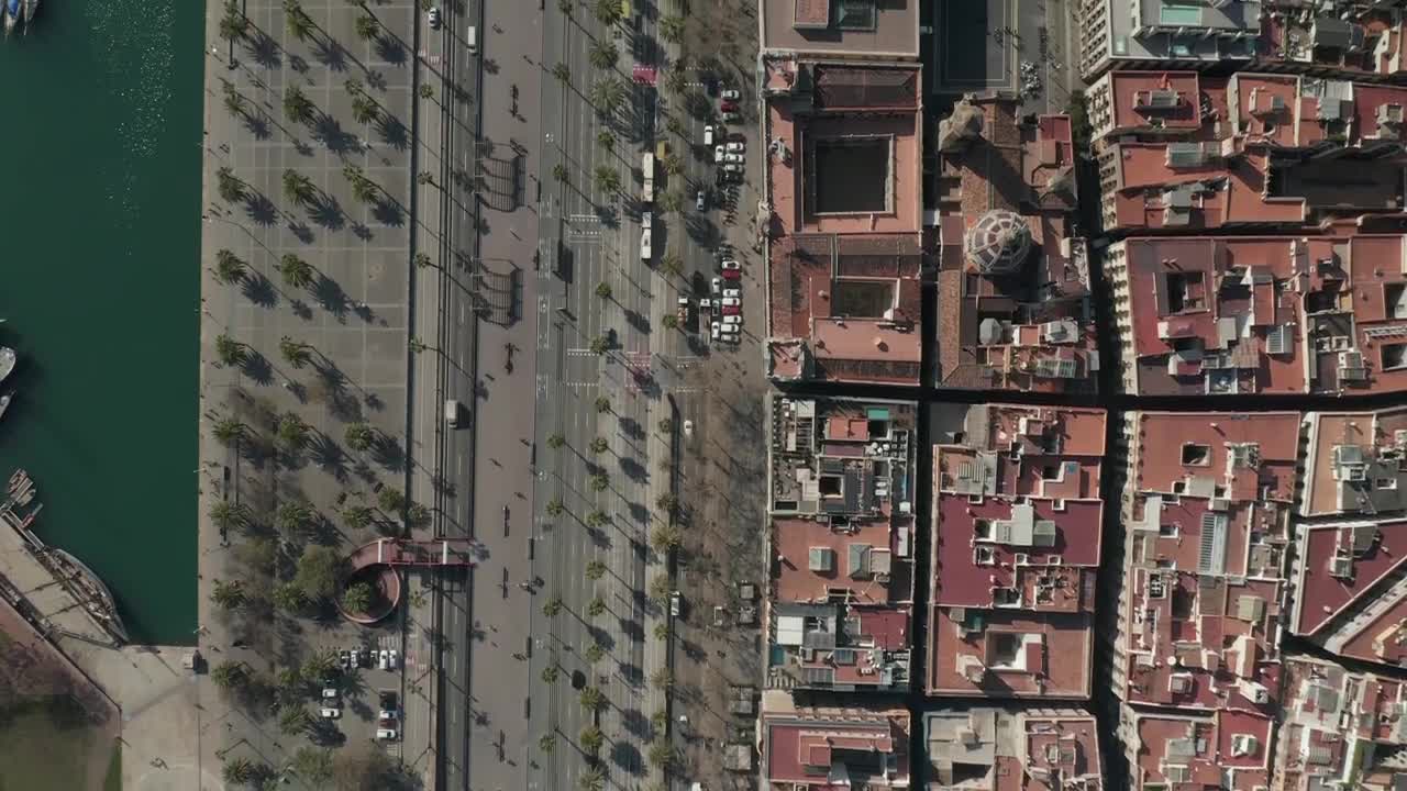 Free Video Stock the coast of the city of barcelona in spain Live Wallpaper - Free Download